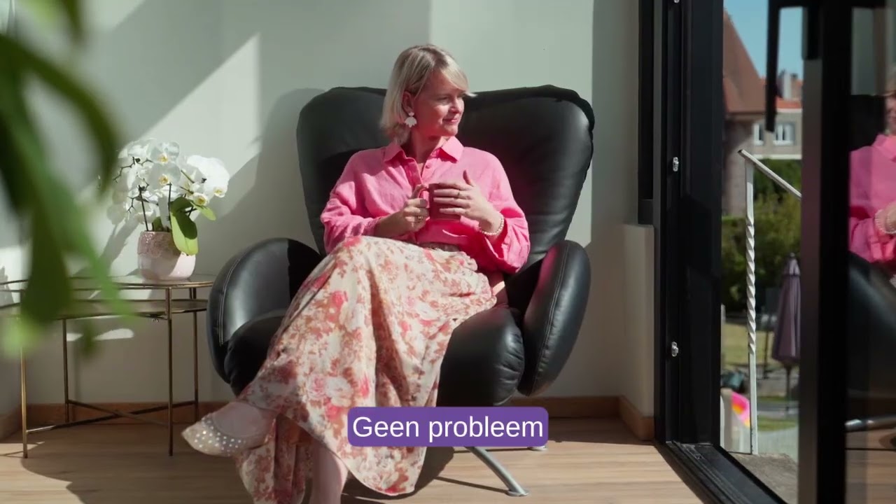Virginie in beeld tijdens de MyGrowise-brandingvideo